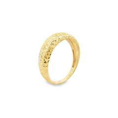 Jai's 14K Yellow Gold Diamond-cut Graduated Ring