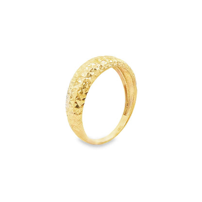 Jai's 14K Yellow Gold Diamond-cut Graduated Ring