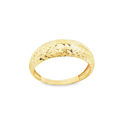 Jai's 14K Yellow Gold Diamond-cut Graduated Ring