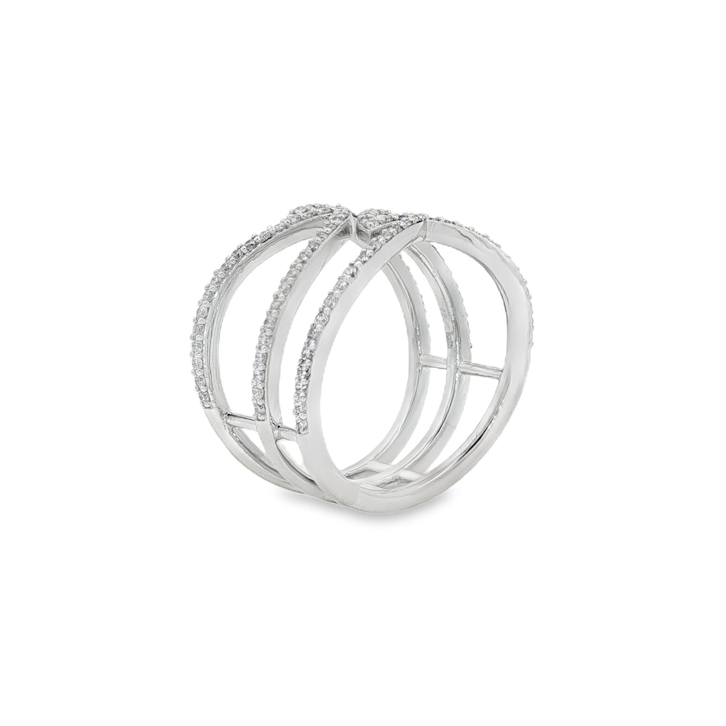 Jai's 18K White Gold Diamond Multi-strand Ring