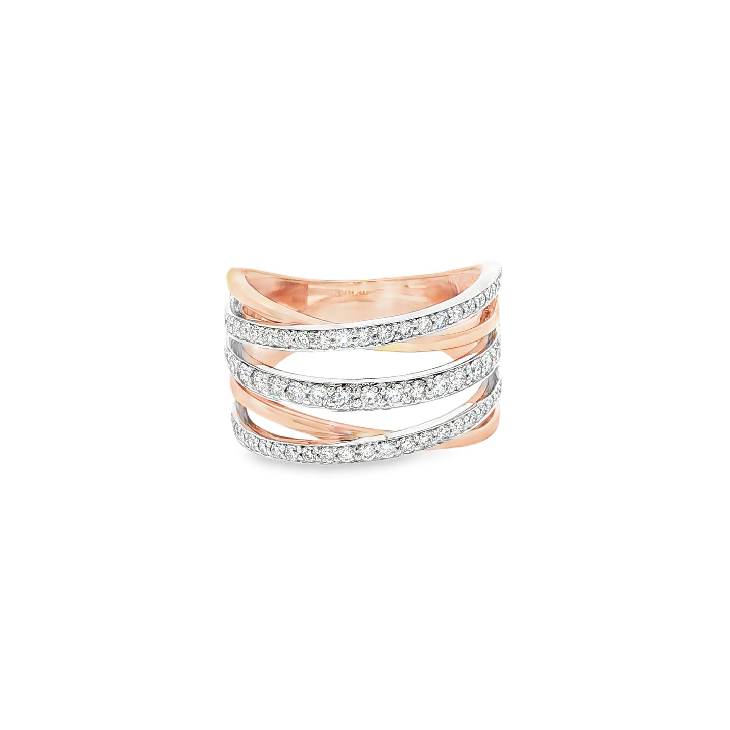 Jai's 18K Two-tone Multi-strand Diamond Ring