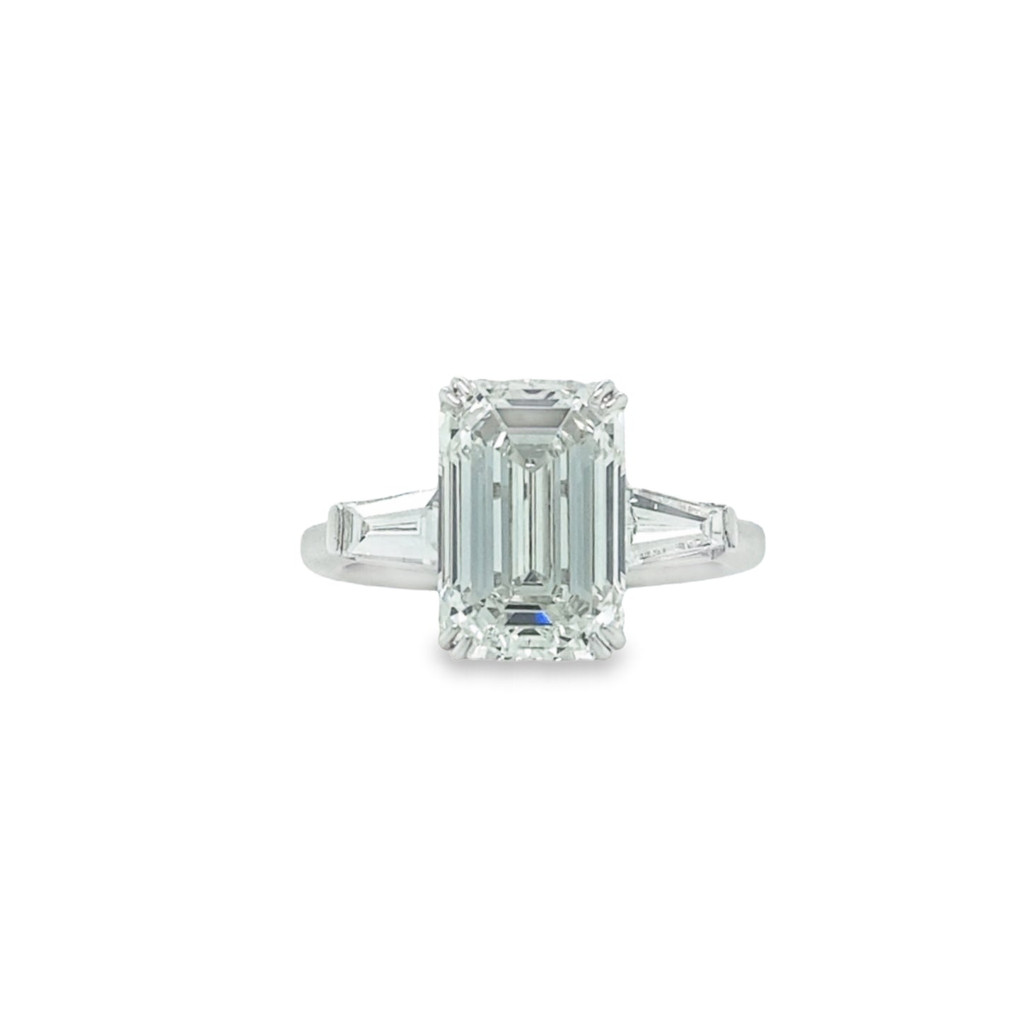 Jai's 18K White Gold Emerald-cut Diamond Engagement Ring