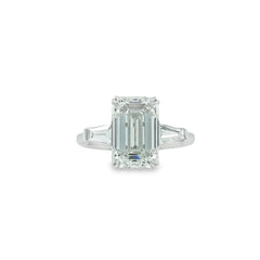 Jai's 18K White Gold Emerald-cut Diamond Engagement Ring