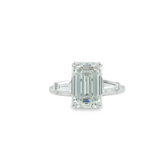 Jai's 18K White Gold Emerald-cut Diamond Engagement Ring