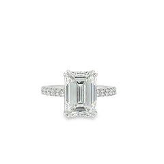 Jai's 18K White Gold Emerald-cut Diamond Engagement Ring