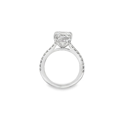 Jai's 18K White Gold Emerald-cut Diamond Engagement Ring