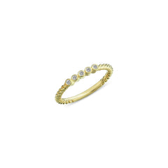 Jai's 14K Yellow Gold Petite Twisted Diamond Ring