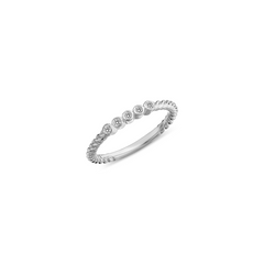 Jai's 14K White Gold Petite Twisted Diamond Ring
