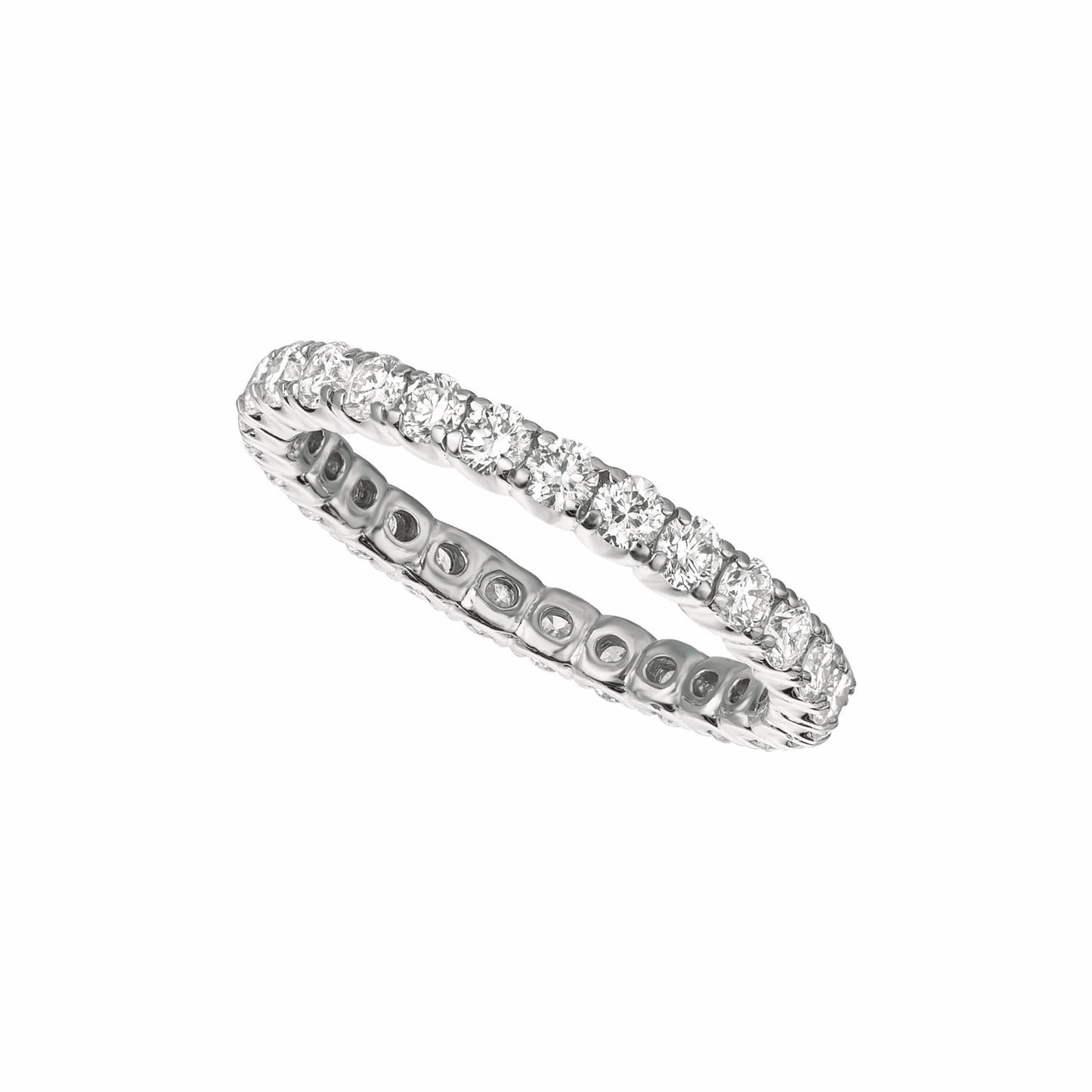 Morris & David's 14K White Gold Diamond Eternity Wedding Band