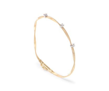 Marco Bicego's 18K Two-tone Marrakech Diamond Bangle