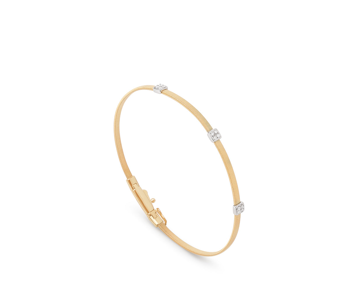 Marco Bicego's 18K Two-tone Masai Diamond Bangle