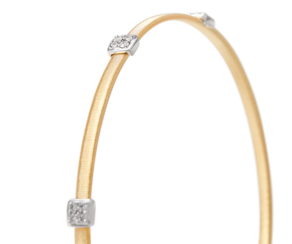 Marco Bicego's 18K Two-tone Masai Diamond Bangle