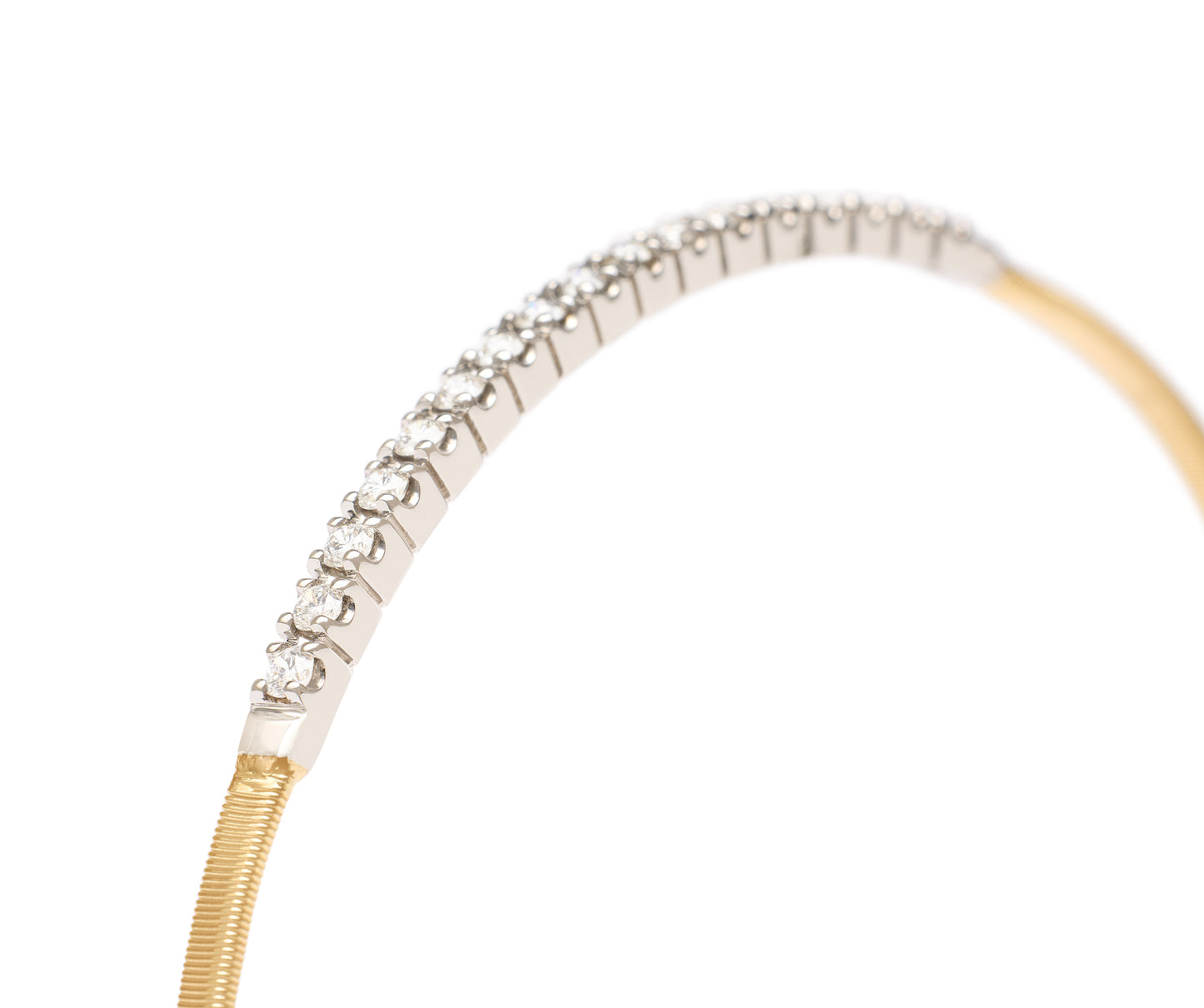 Marco Bicego's 18K Two-tone Masai Diamond Bangle