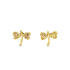 Jai's 14K Yellow Gold Baby Dragonfly Studs
