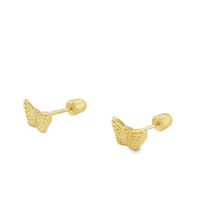 Jai's 14K Yellow Gold Baby Butterfly Studs