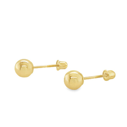 Jai's 14K Yellow Gold 5MM Baby Sphere Studs