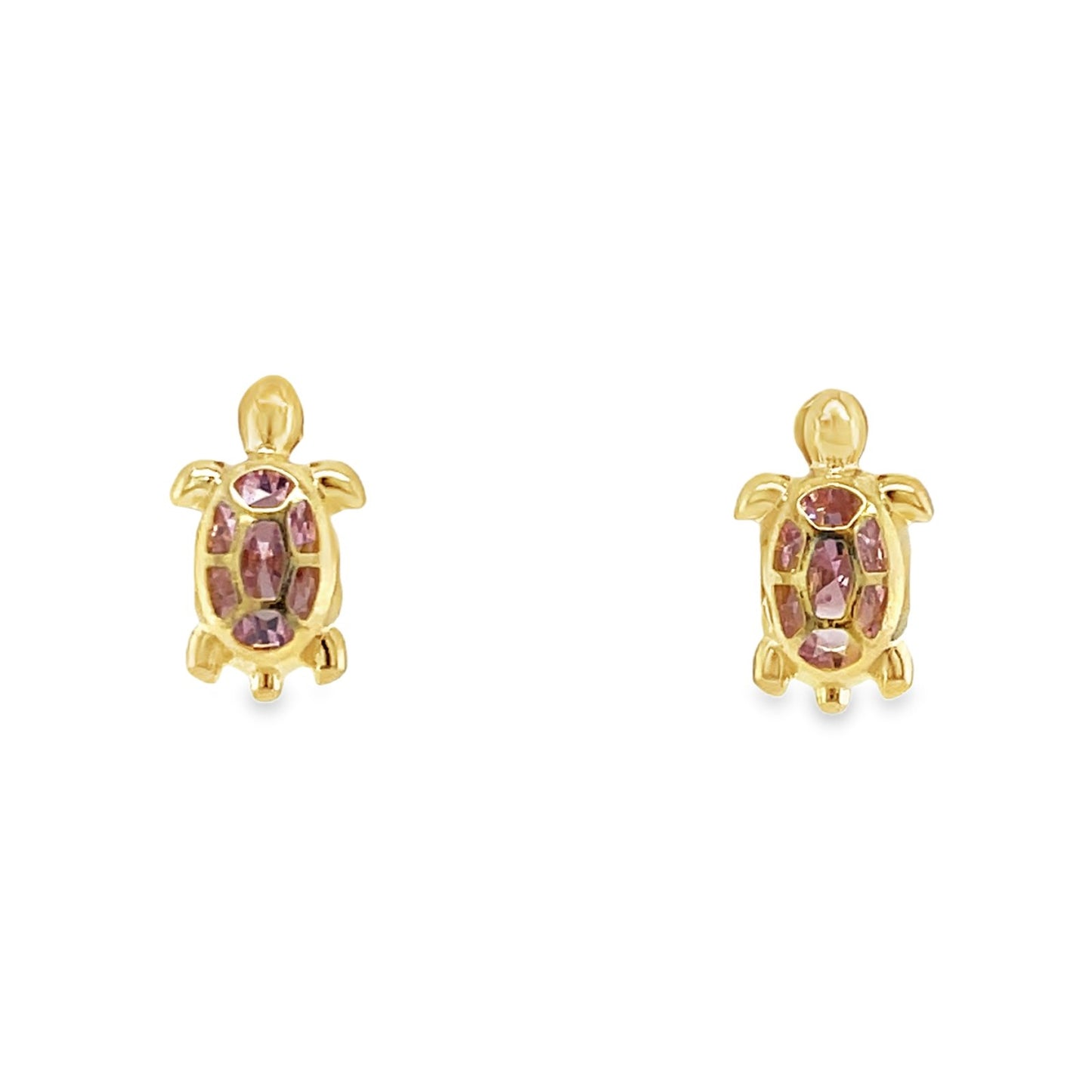 Jai's 14K Yellow Gold Vibrant Baby Turtle Studs