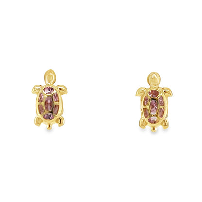 Jai's 14K Yellow Gold Vibrant Baby Turtle Studs