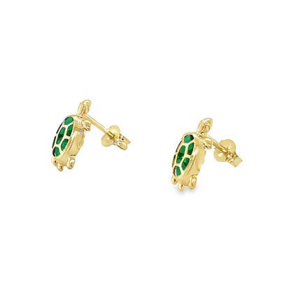 Jai's 14K Yellow Gold Vibrant Baby Turtle Studs