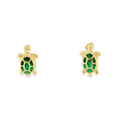 Jai's 14K Yellow Gold Vibrant Baby Turtle Studs