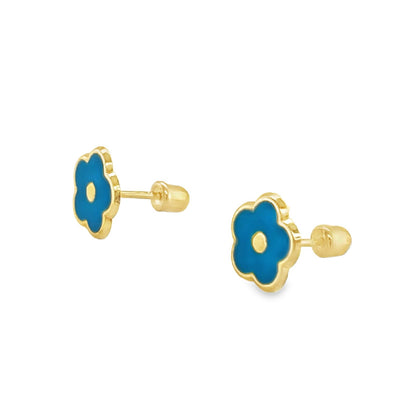 Jai's 14K Yellow Gold Vibrant Baby Flower Studs