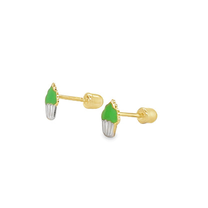 Jai's 14K Yellow Gold Vibrant Baby Cupcake Studs