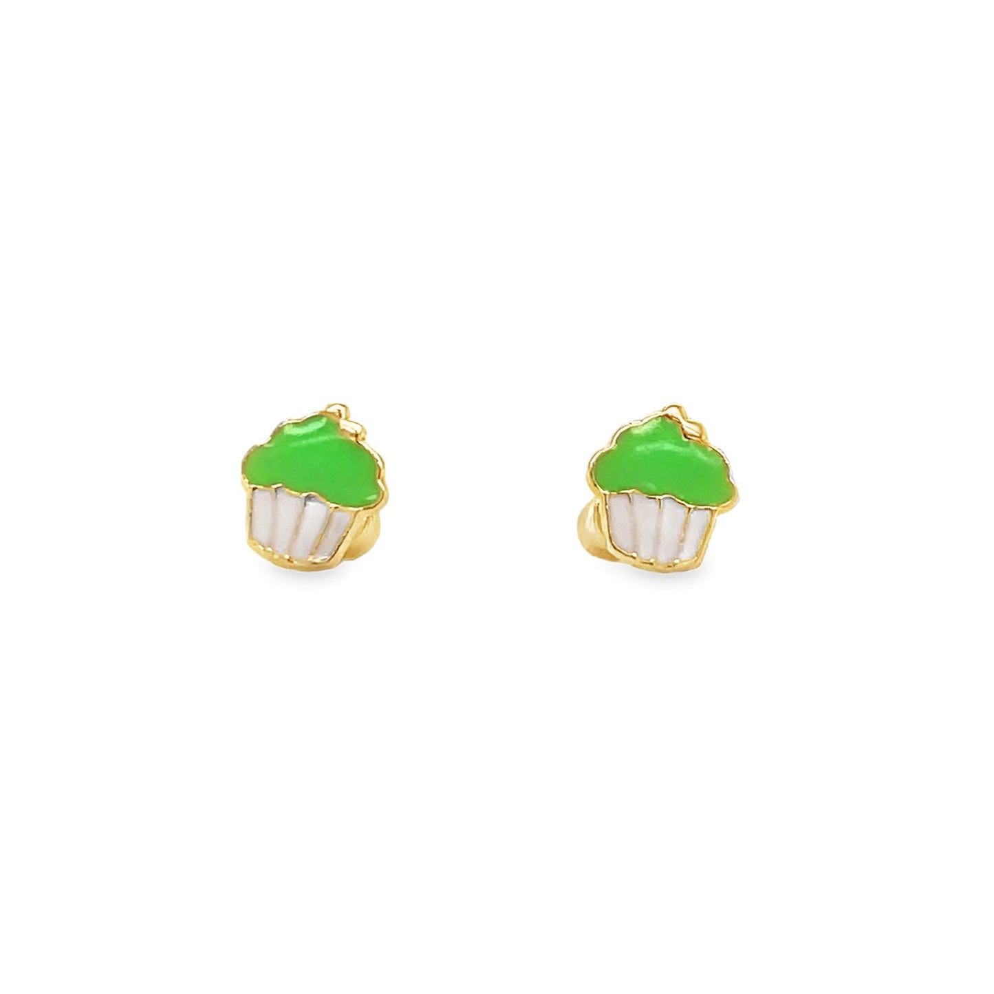 Jai's 14K Yellow Gold Vibrant Baby Cupcake Studs