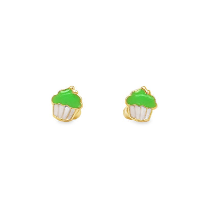 Jai's 14K Yellow Gold Vibrant Baby Cupcake Studs