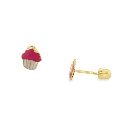 Jai's 14K Yellow Gold Vibrant Baby Cupcake Studs