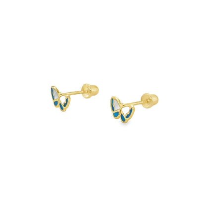 Jai's 14K Yellow Gold Vibrant Baby Butterfly Studs