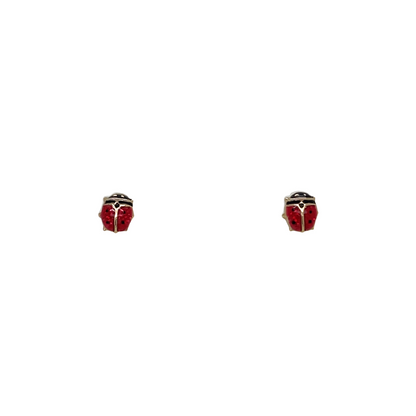 Jai's 14K Yellow Gold Baby Ladybug Studs