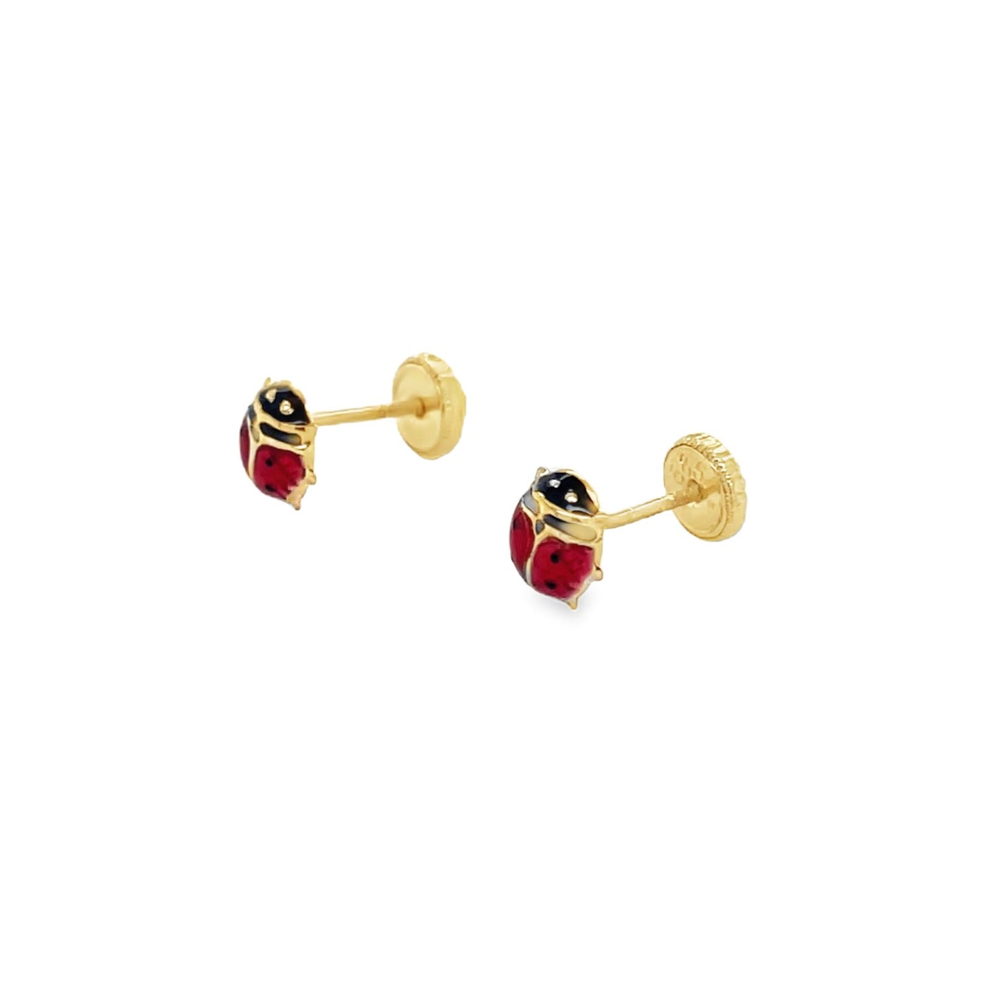 Jai's 14K Yellow Gold Baby Ladybug Studs
