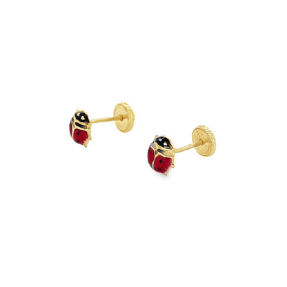 Jai's 14K Yellow Gold Baby Ladybug Studs
