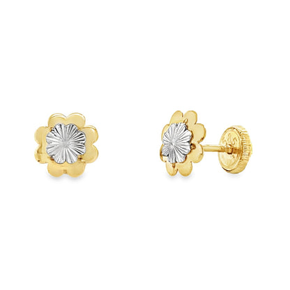 Jai's 14K Two-tone Baby Flower Studs
