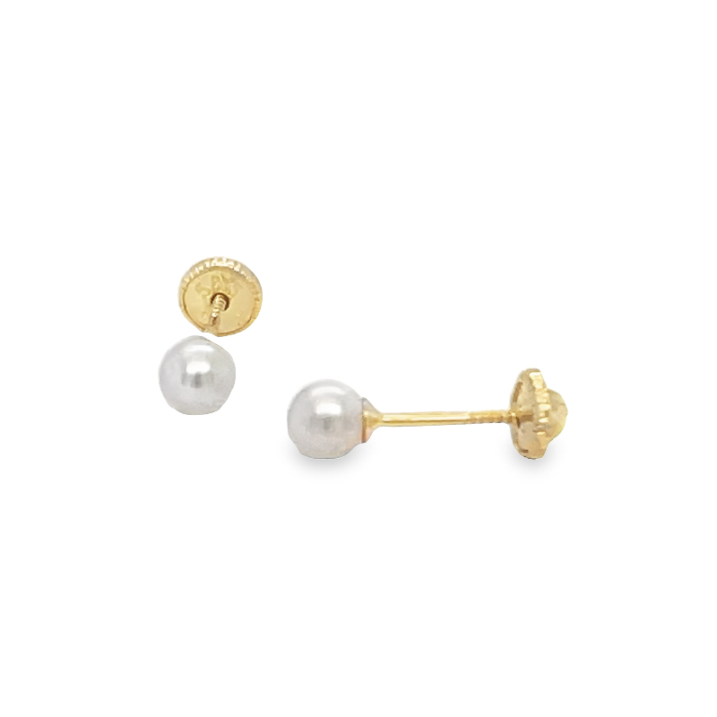 Jai's 14K Yellow Gold 3MM Baby Pearl Studs