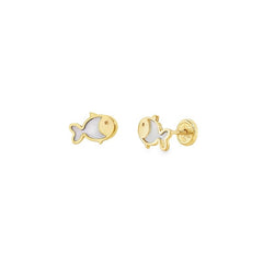 Jai's 14K Yellow Gold Baby Fish Studs