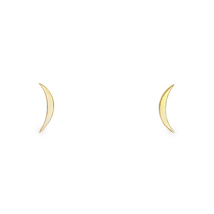 Jai's 14K Yellow Gold Crescent Studs