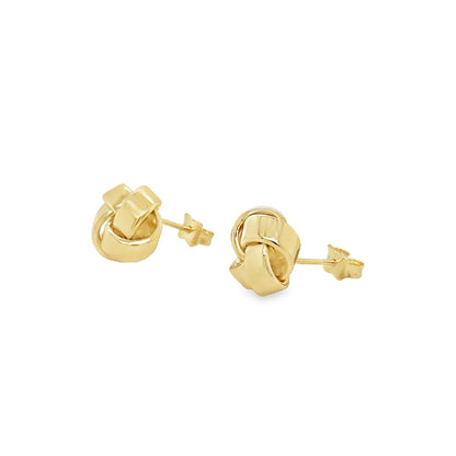 Jai's 14K Yellow Gold Knotted Studs