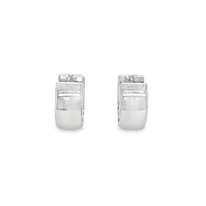 Jai's 14K White Gold Large Thick Huggies