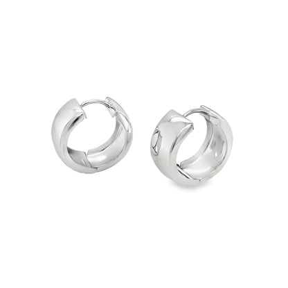 Jai's 14K White Gold Large Thick Huggies