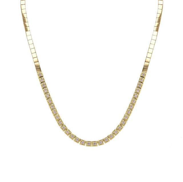 Jai's 14K Yellow Gold Diamond-studded Chain