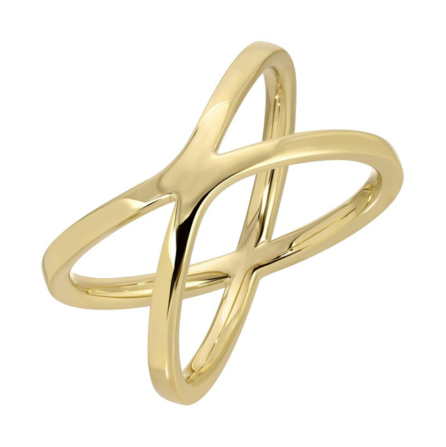 Jai's 14K Yellow Gold Criss-cross Ring