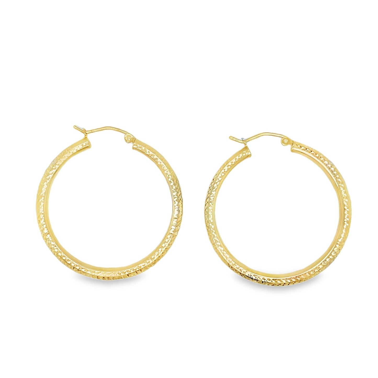 Jai's 14K Yellow Gold Diamond-cut Hoops