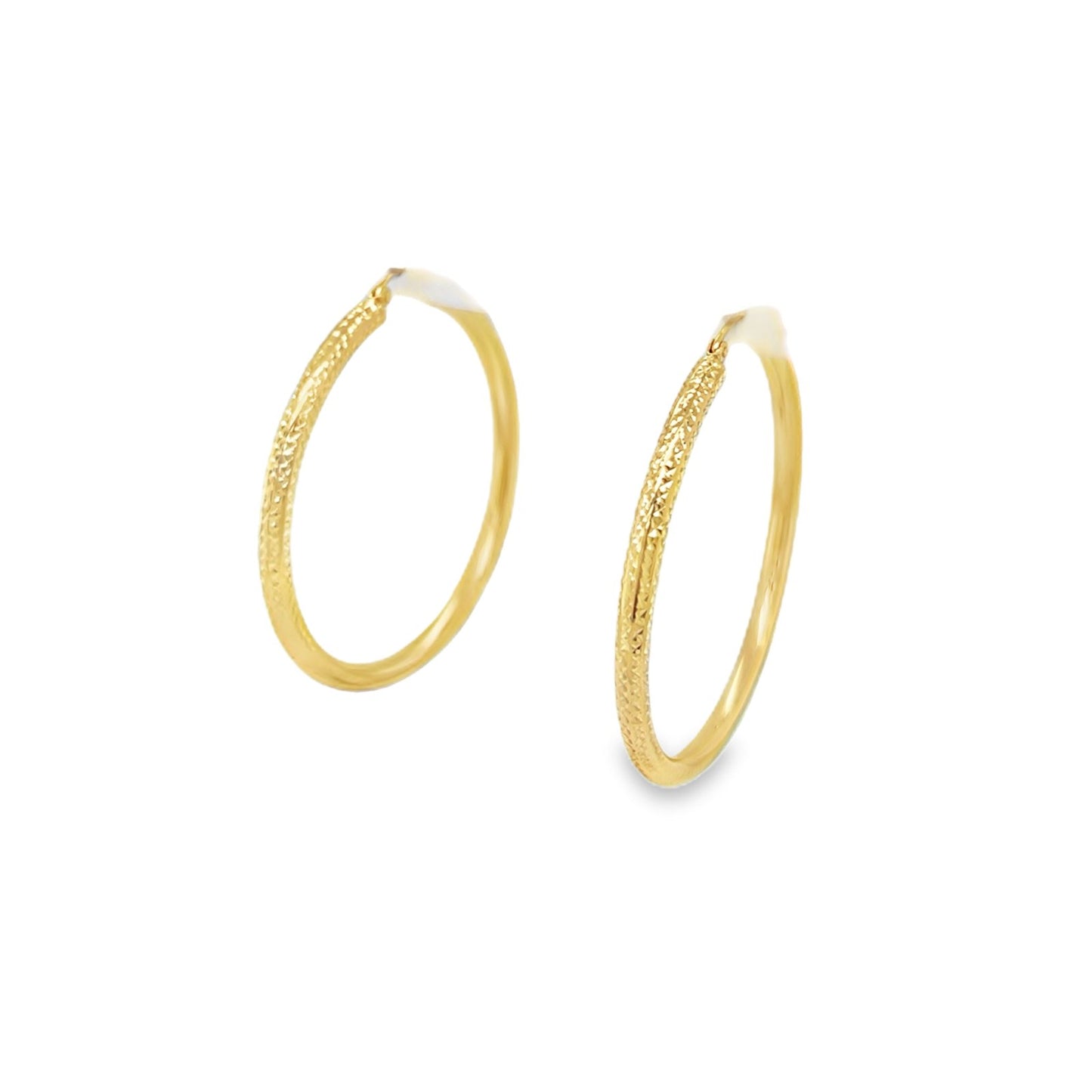 Jai's 14K Yellow Gold Diamond-cut Hoops
