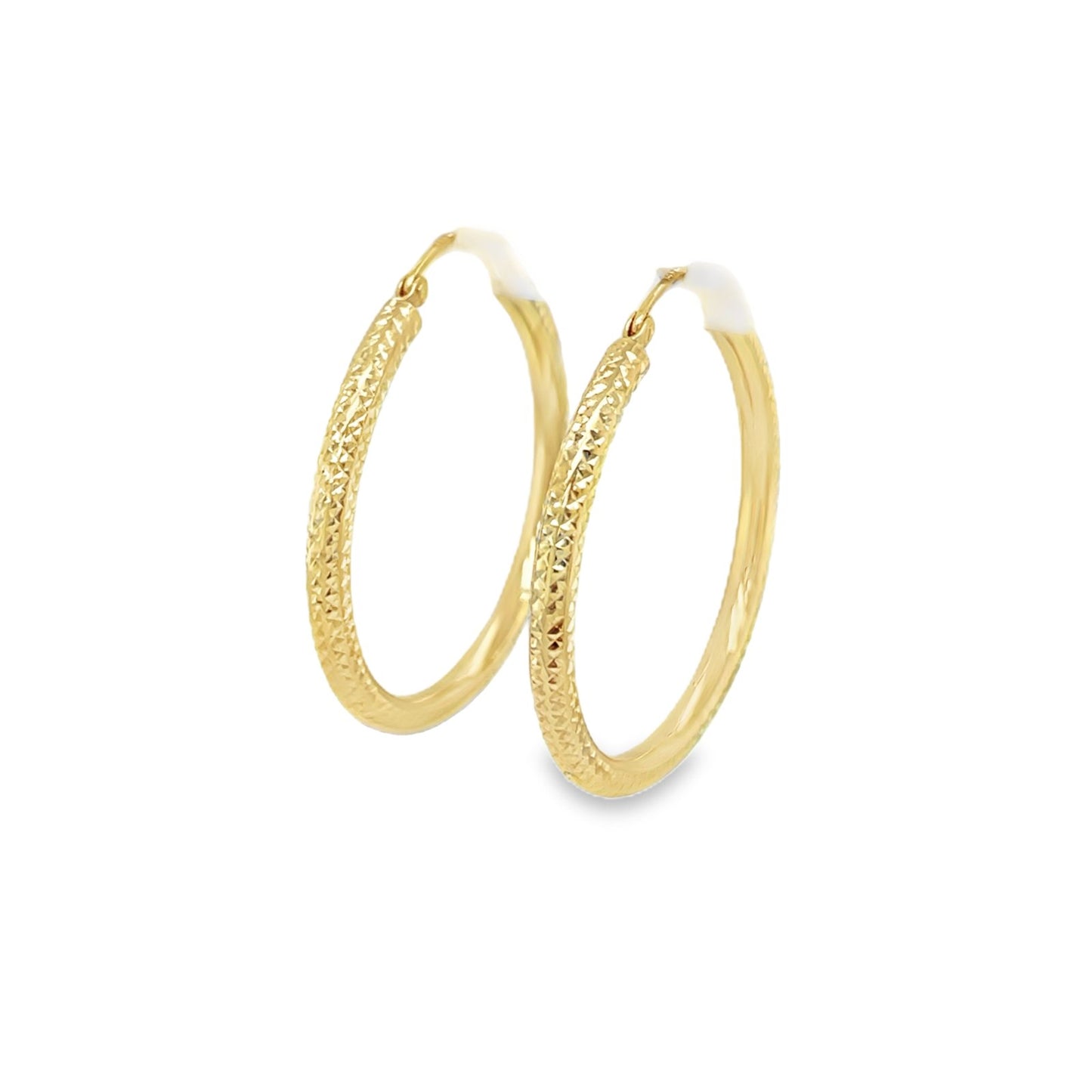 Jai's 14K Yellow Gold Diamond-cut Hoops
