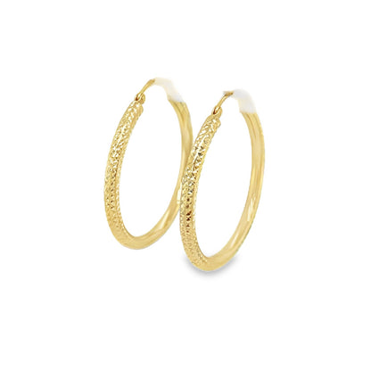 Jai's 14K Yellow Gold Diamond-cut Hoops