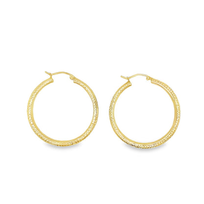 Jai's 14K Yellow Gold Diamond-cut Hoops