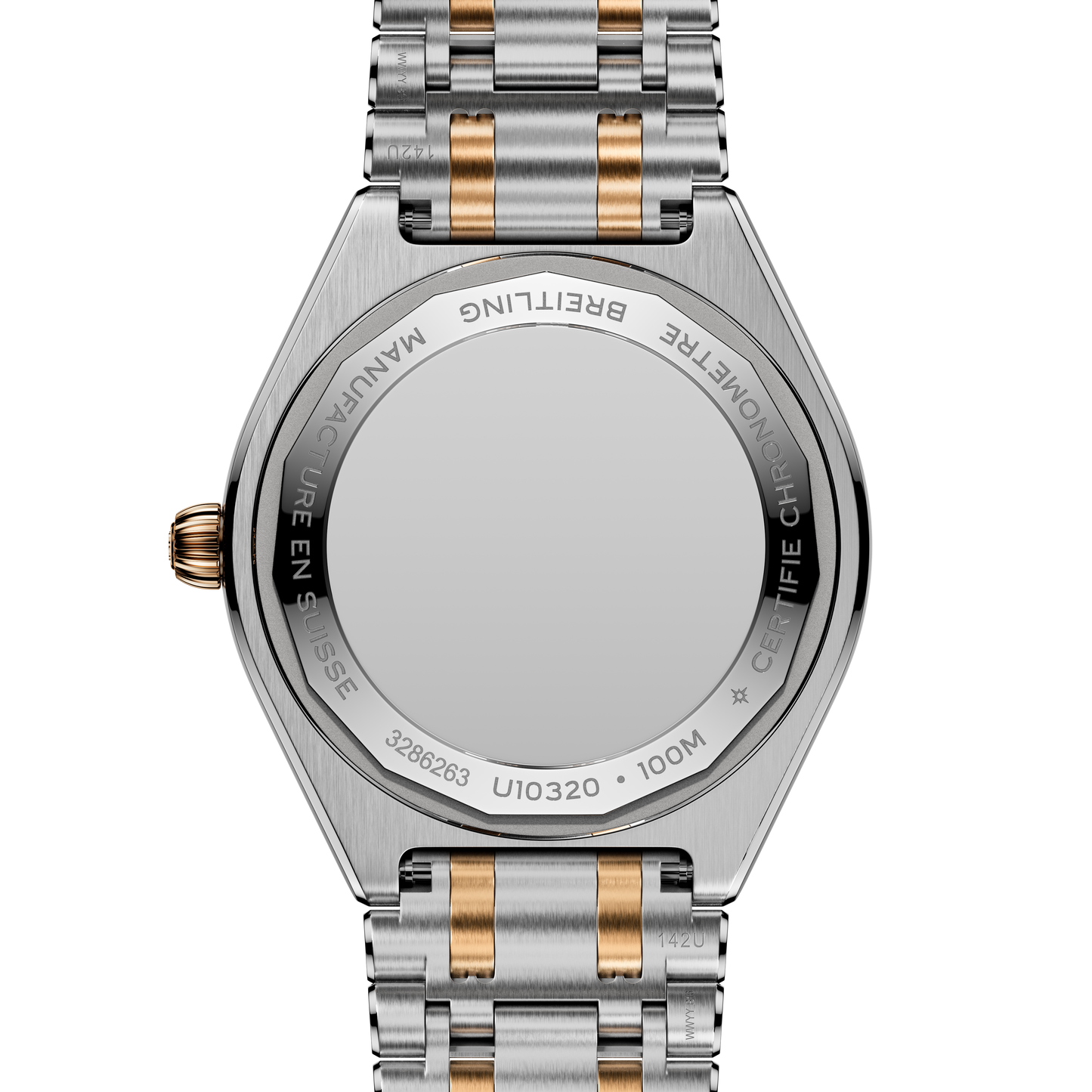 Breitling's Chronomat Automatic 36 with White Mother-of-Pearl Dial & Diamonds