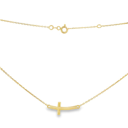 Jai's 14K Yellow Gold Cross Necklace