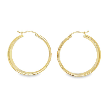 Jai's 14K Yellow Gold Thick Checkered Hoops